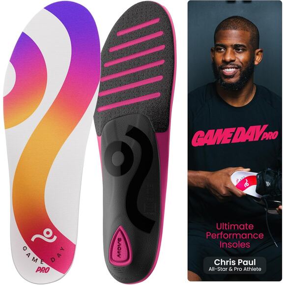 MOVE Game Day Pro InsolesWM 9.5 -10  / M 8–8.5 Sports Performance & Foot Support - Picture 1 of 4